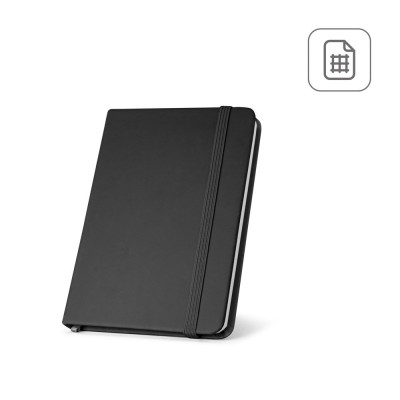 HEMINGWAY SQUARE. Bloco de notas A5 em PU com folhas quadrículadas